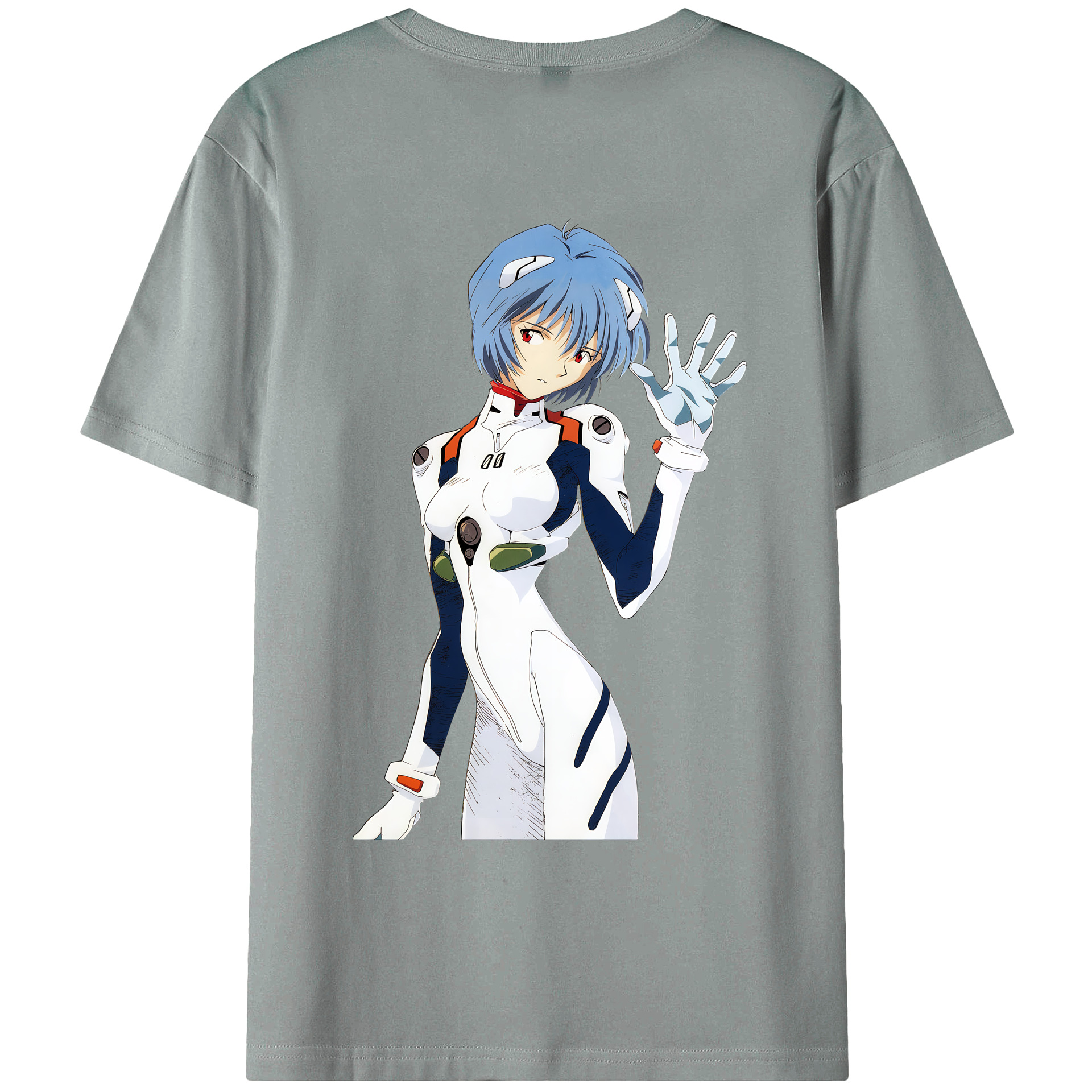 （画像用） EVA 新世紀エヴァンゲリオン 綿100％ メンズ半袖Tシャツ（バックプリント） 通気性